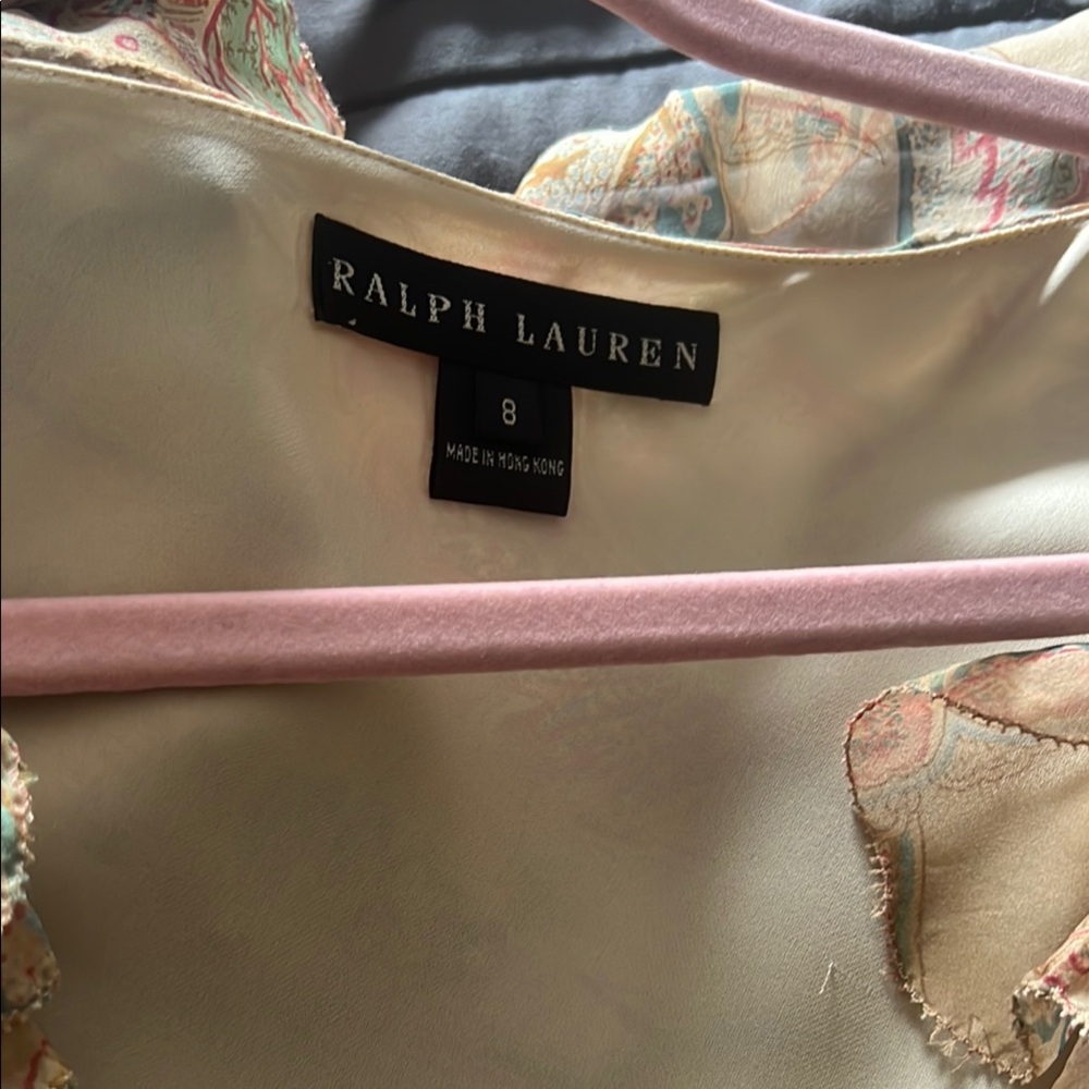 Ralph Lauren Cream and Pink Dress